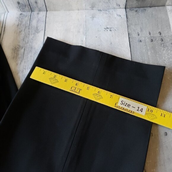 Unworn - Flat Front Ellen Tracy Black Pant - Size 14 - Picture 3 of 7